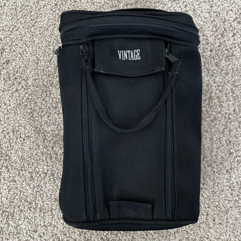 Vintage Black Travel Toiletry Bag